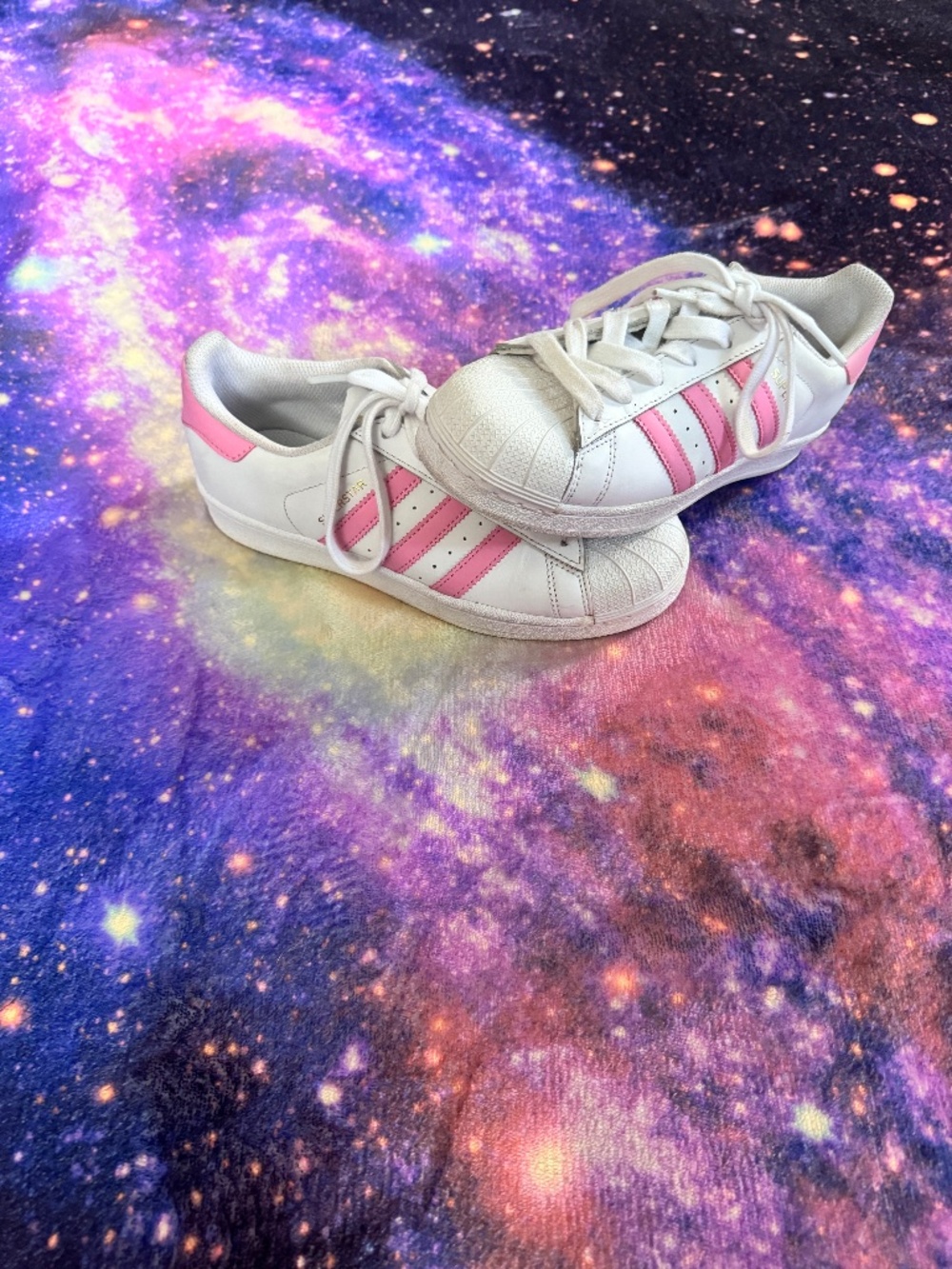 Adidas Superstar Pink and White Colorway